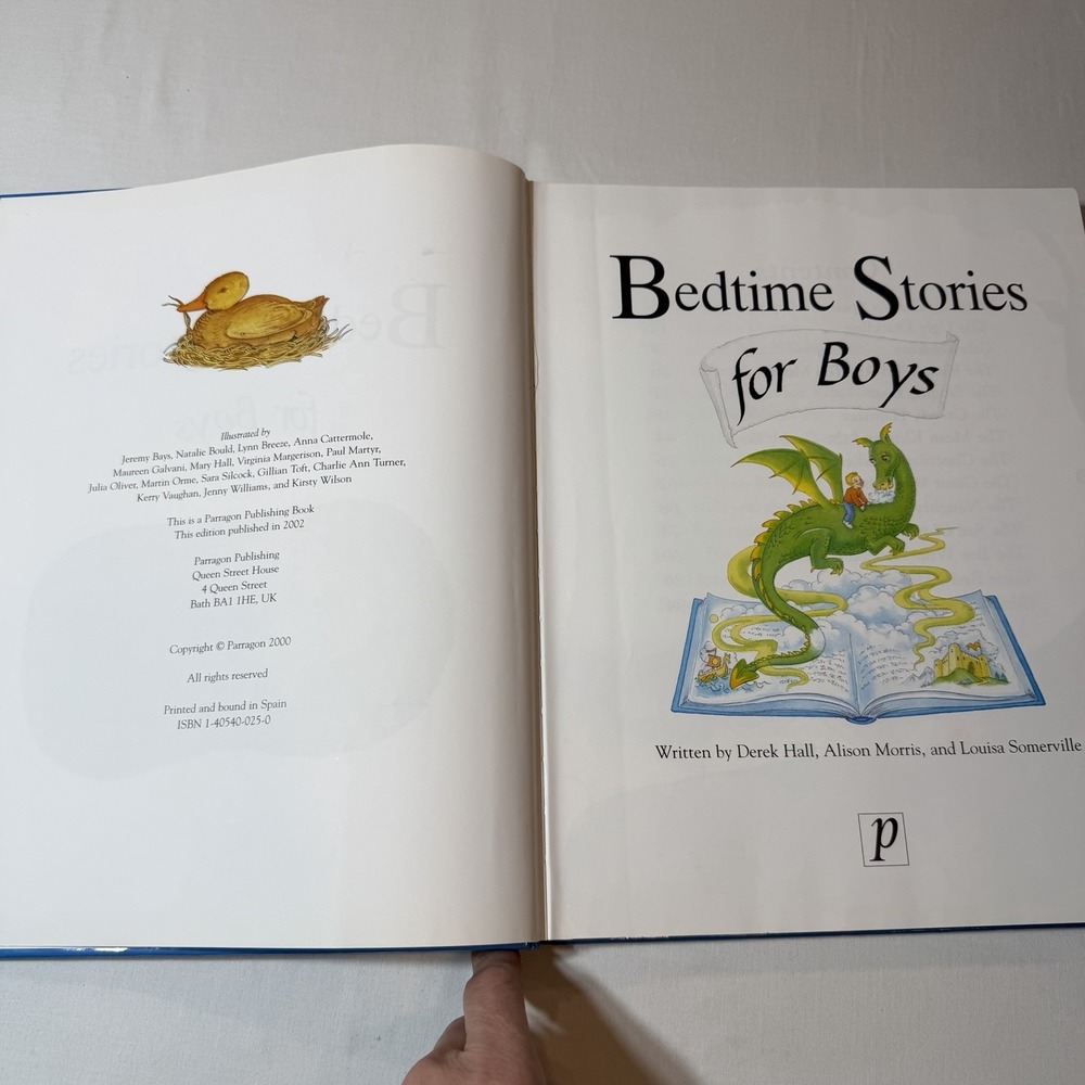 Bedtime Stories For Boys Parragon Publishing Hardcover 2002 Illustrated Book - Picture 6 of 6
